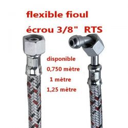 flexible fioul coudé pour alimentation fioul avec raccord FF 3/8" RTS