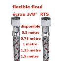 1 flexible droit pour alimentation fioul avec raccord FF 3/8" RTS