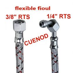flexible fioul coudé 1,20 ML CUENOD raccord F 3/8" F 1/4"