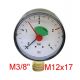 Manomètre AFRISO 0 /4 Bars Diamètre 63 mm Mâle 3/8" 12x17 