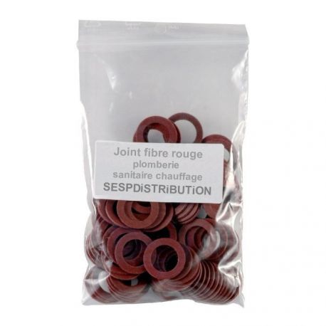 Joint fibre rouge organique+NBR - A.Maniplomb caracteristiques_204 1/4 /  Sachet de 100 pièces