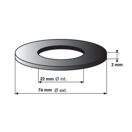 joint WC idéal standard 74x22x2 mm pour mécanisme WC