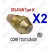 2X gicleur fioul fuel 0,60 0,60° W marque DELAVAN chaudière fioul