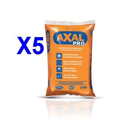 sel pour adoucisseur AXAL PRO sac de 25 kg lot de 5 sacs