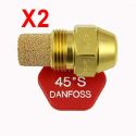 2X gicleur Danfoss 45° 0,60 S marque DANFOSS chaudière fioul