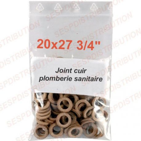 joint cuir 20x27 3/4" pochette de 10 joints plomberie sanitaire arrosage