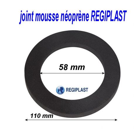 joint 110/58/15 mm en mousse néoprene REGIPLAST 335226 joint sanitaire