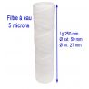 filtre à eau 5 microns anti boue Lg 250 mm cartouche bobinée 5 µm