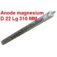 Anode magnésium Ø 22 X 310 mm M10X150 Fagor