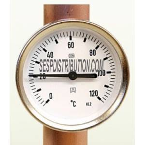 Thermomètre applique à ressort pour tubes jusqu'à 1