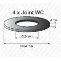 4 joints WC 64 x 24 x 4 mm joint de mécanisme WC pour Schwab et MIRA