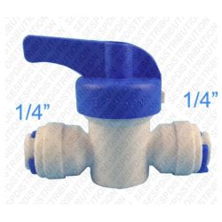 robinet PVC FF 1/4" 6,35 raccord tuyau LLDPE