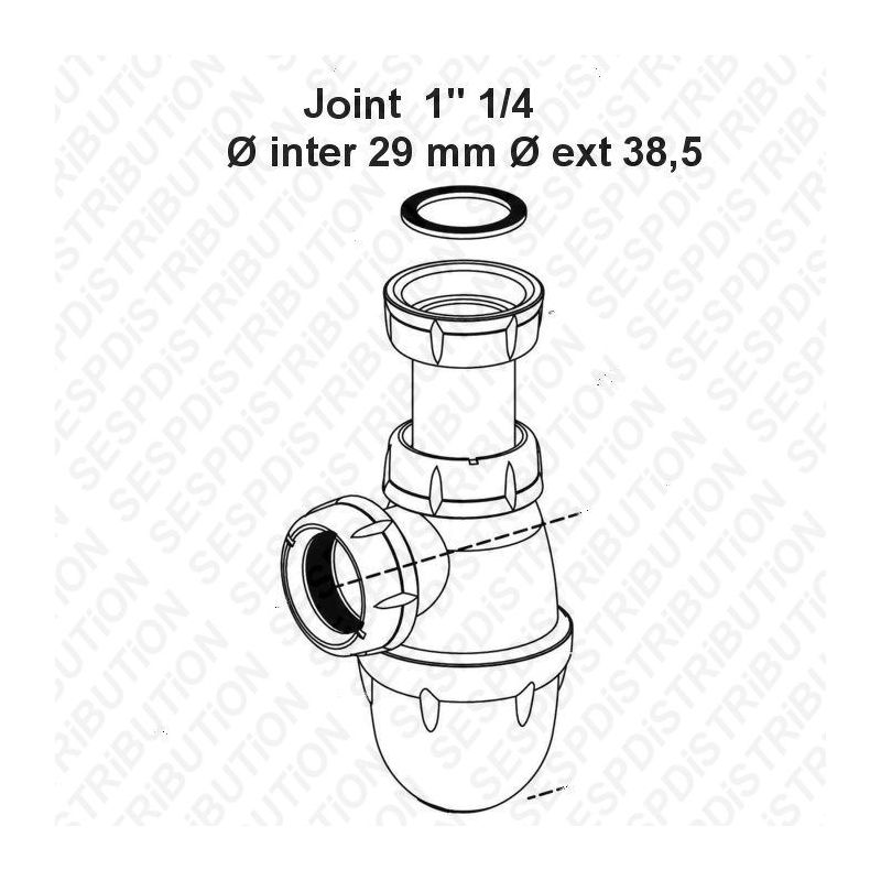 joint de siphon lavabo vasque 11/4 33x42 38,5x29x2 mm