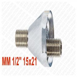Raccord sanitaire excentré de 15 mm mâle mâle 1/2 lot de 2