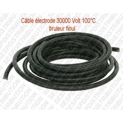 cable électrode haute température en PVC Noir Ø 7 mm Haute Température