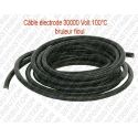 cable électrode haute température en PVC Noir Ø 7 mm Haute Température