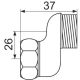 shéma des 2 raccords sanitaire excentré de 26 mm mâle 1/2" femelle écrou tournant 1/2" ou 3/4"