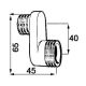 Raccord sanitaire excentré mâle mâle de 40 mm lot de 2