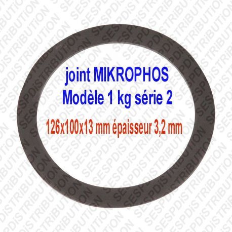 schéma du joint MIKROPHOS 126x100x13 mm Modèle 1 kg série 2