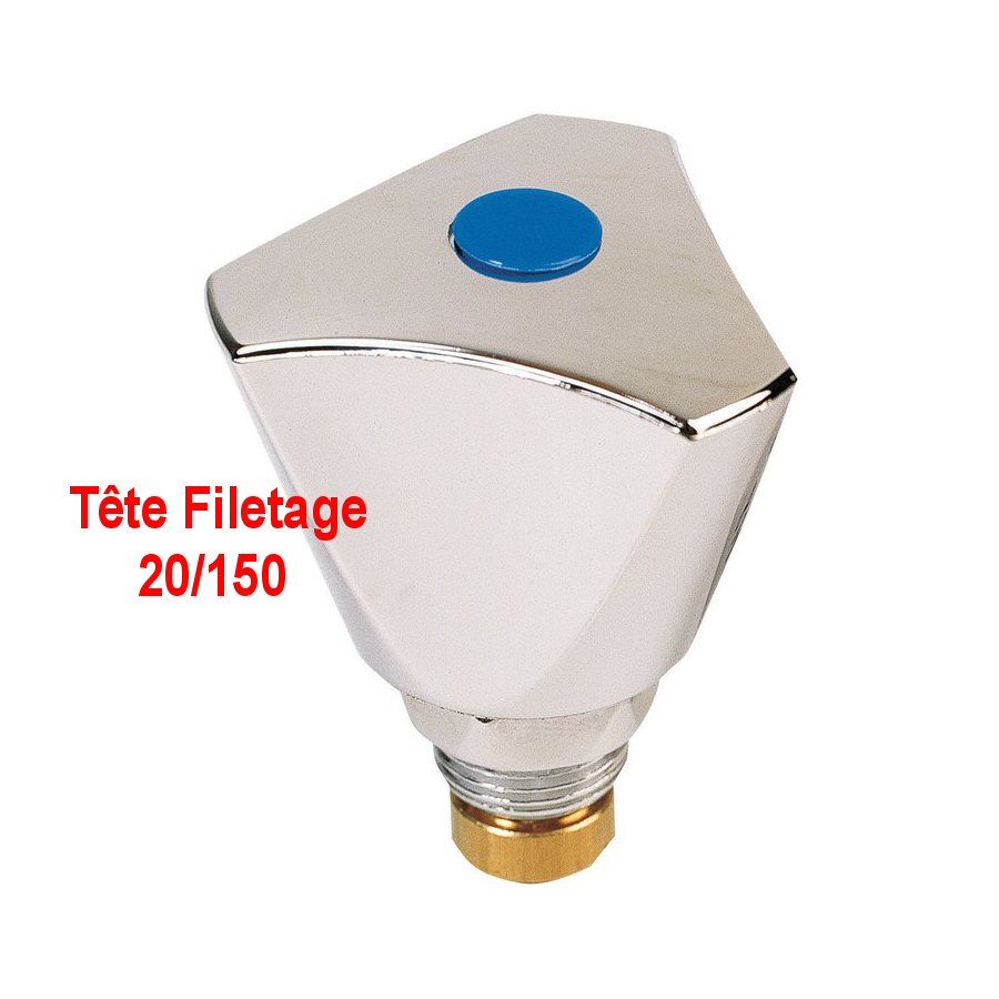 Tête De Robinet Filetage Métrique - Laiton - Diamètre 10 Mm, Filetage 20 X 150 Mm - Pour Robinetterie Bâtiment