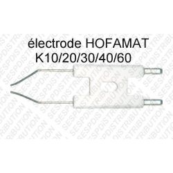 électrode HOFAMAT 170024 K10/20/30/40/60 pour isolateur : 25 x 40 mm