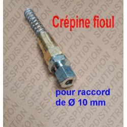 crépine fioul GOK double bille femelle 3/8" et raccord tube 10 mm