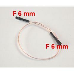 Câble électrode cosse ronde, longueur 50 cm, 2x6mm