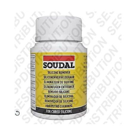 éliminateur dissolvant de silicone en gel de marque SOUDAL 100 ml