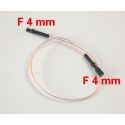 Câble électrode cosse ronde, longueur 50 cm, 2x4 mm
