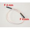 Câble électrode cosse ronde, longueur 50 cm, 2x4mm