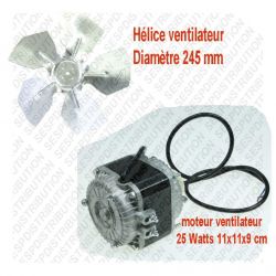 moteur ventilateur de chambre froide avec hélice kit moteur 25 watts