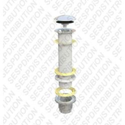 bonde clic-Clac en PVC chromé Hauteur utile 150 mm