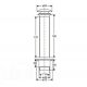 bonde clic-Clac en PVC chromé Hauteur utile 150 mm