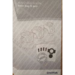 Sacs x5 AERO 20/21/25/26 aspirateur Nilfisk sac en tissu tissé pour série