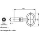 clé de coffre technique type ascenseur ou autre triangle de 6,5 mm