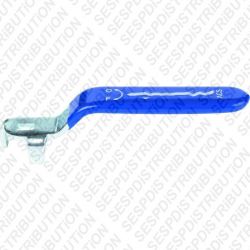 poignée bleu manette de vanne ou de robinet 1" à 1"1/4 12 cm x 2 cm