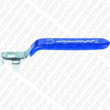 poignée bleu manette de vanne ou de robinet 1" à 1"1/4 12 cm x 2 cm