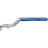 poignée manette de vanne robinet 135 x 20 mm PVC bleu
