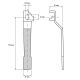 poignée manette de vanne robinet 145 x 22 mm PVC rouge
