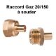 Raccord gaz 20x150 raccord gaz propane butane raccord en laiton a souder