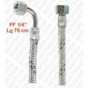 flexible fioul FF 1/4" 75 cm CHAPPEE 1001 Coudé 1/4" Droit 1/4"