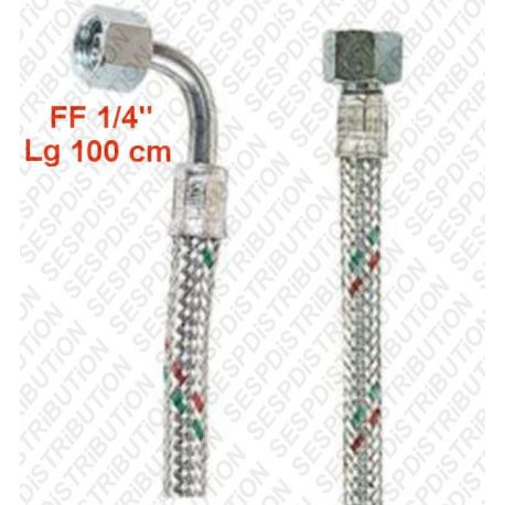 flexible fioul FF 1/4" 100 cm CHAPPEE 1001 Coudé 1/4" Droit 1/4"