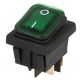 interrupteur vert de chaudière étanche lumineux à bascule 4 cosses