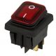 interrupteur rouge pour chaudière étanche lumineux à bascule 4 cosses