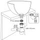 siphon universel de lavabo vasque évier