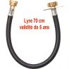 flexible gaz Lyre gaz butane/propane Écrou bouteille et Écrou 20x150 Lg 70 cm