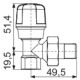 robinet radiateur équerre manuel 3/8" pour radiateur chauffage central