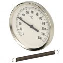 Thermomètre à contact bimétallique 0 à +120 °C boîtier 80 mm