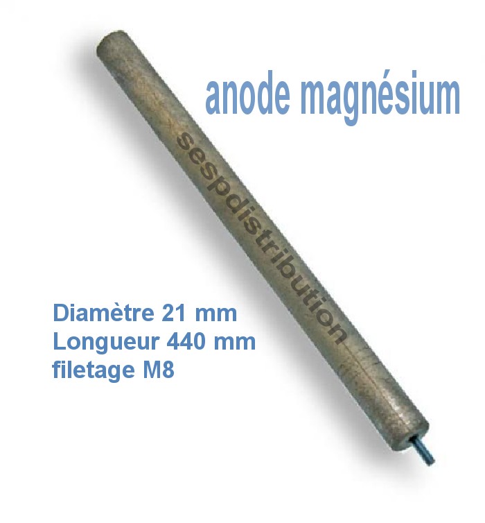 Anode de tige de chauffe-eau tige d'anode de magnésium de 2 pièces 21X235mm pour le fil NPT3/4 de chauffe-eau 