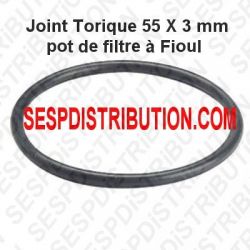 Joint torique de pot à filtre fioul 55 X 3 mm